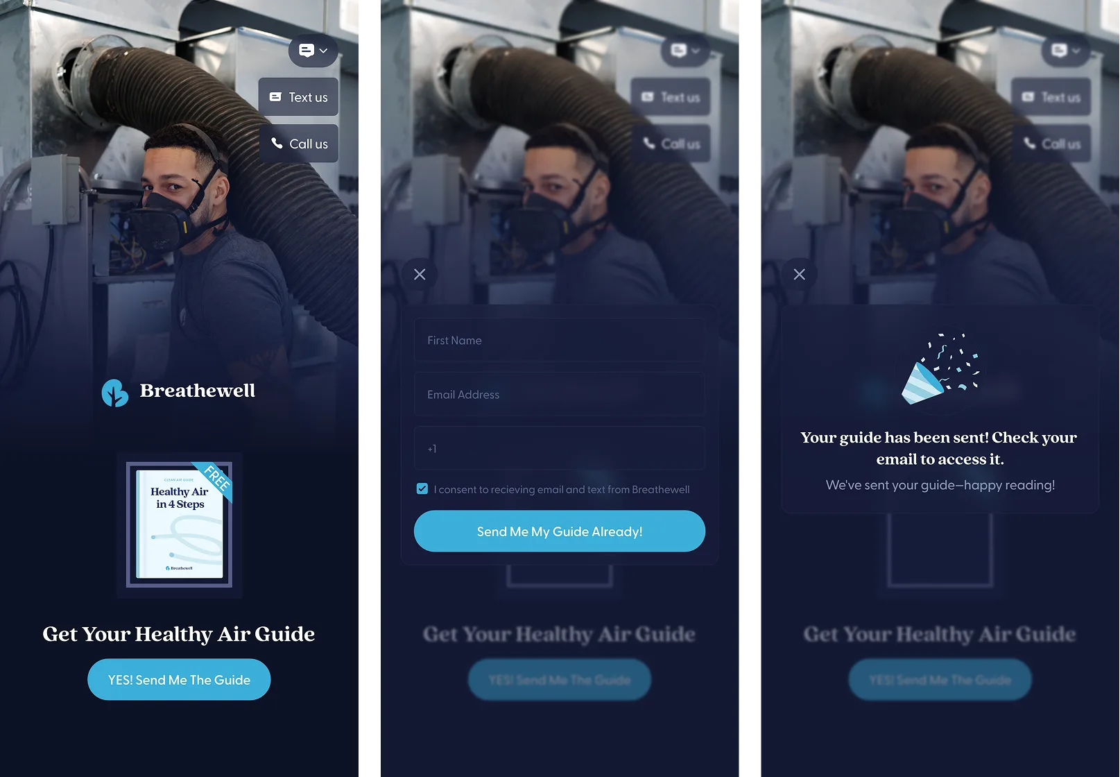 Nomad — blockchain landing page